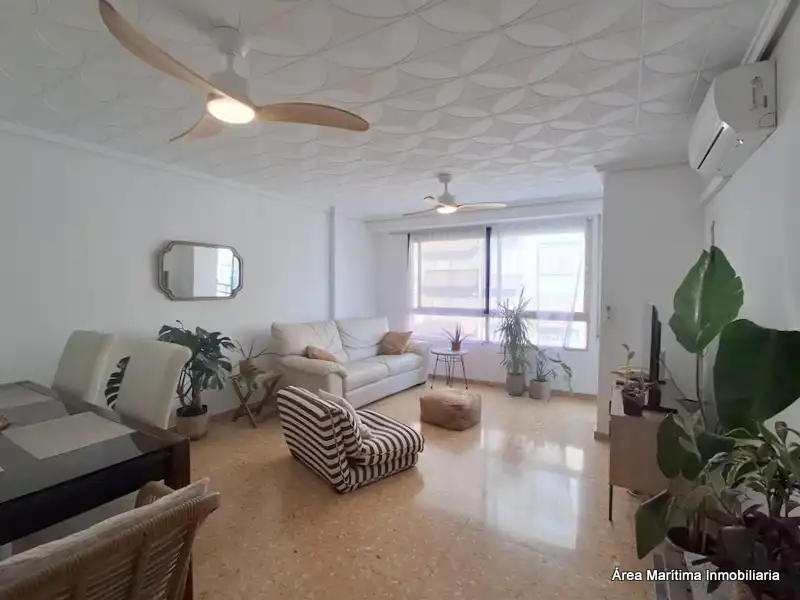 Living room of Flat for rent in Valencia  with Air Conditioner, Heating and Furnished