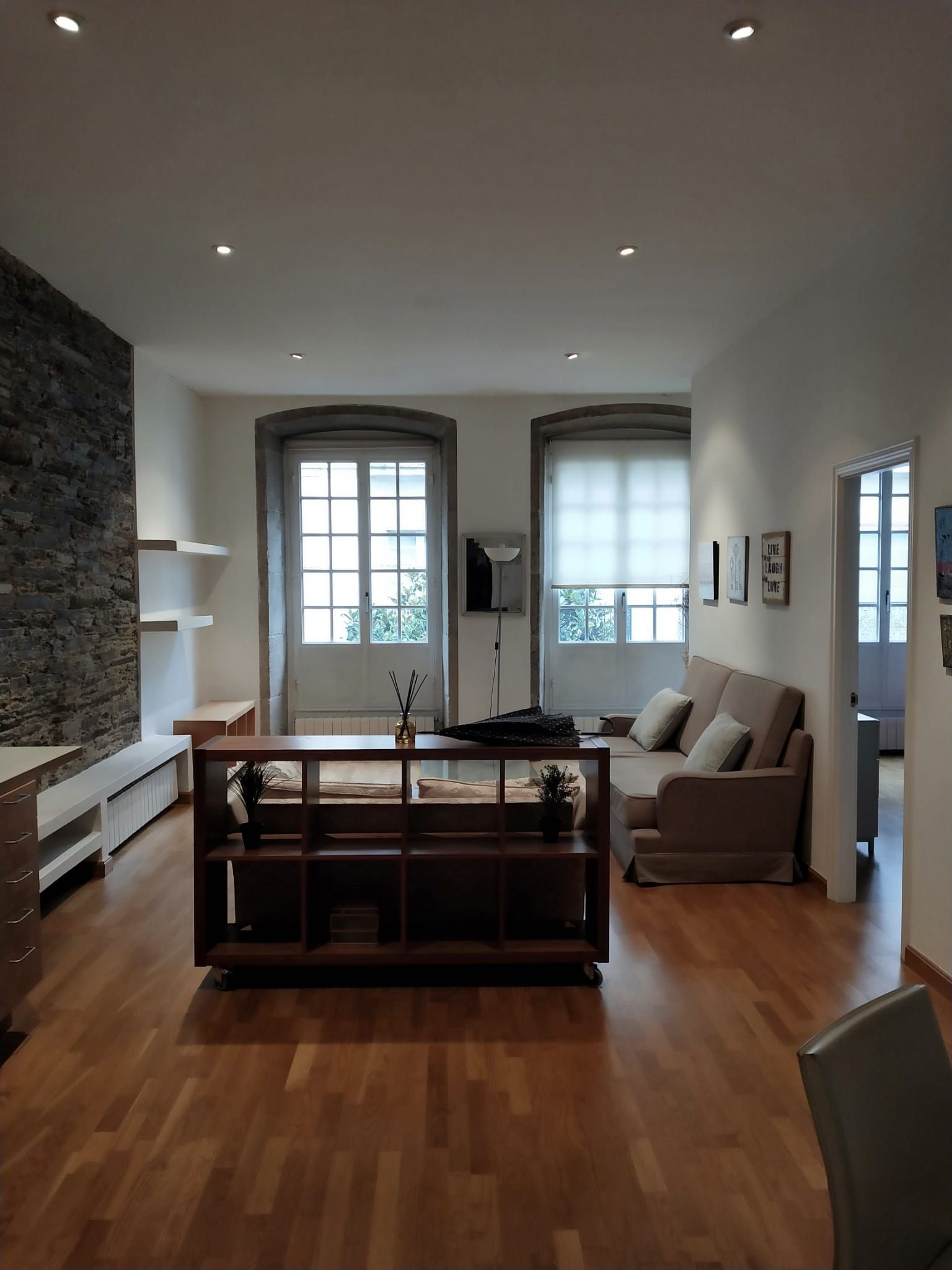Sala d'estar de Apartament de lloguer en Lugo Capital amb Calefacció i Moblat