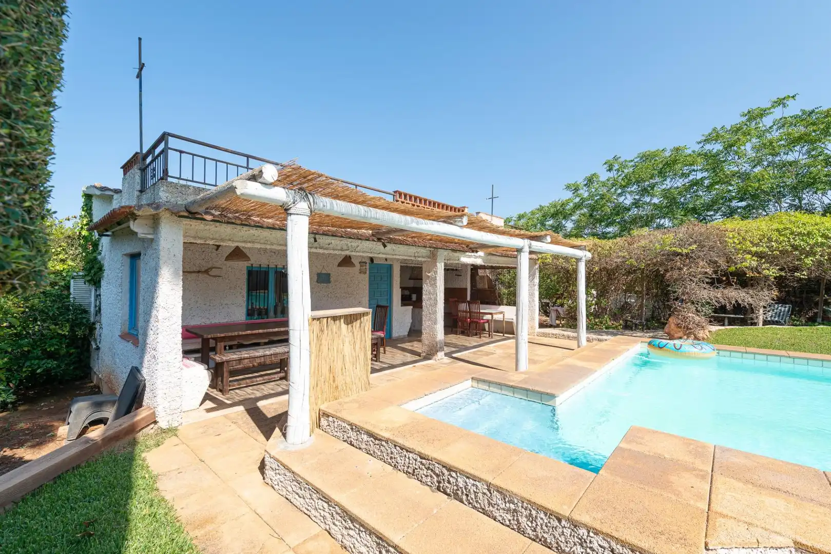 Piscina de Finca rústica en venta en Llucmajor con Aire acondicionado, Calefacción y Jardín privado