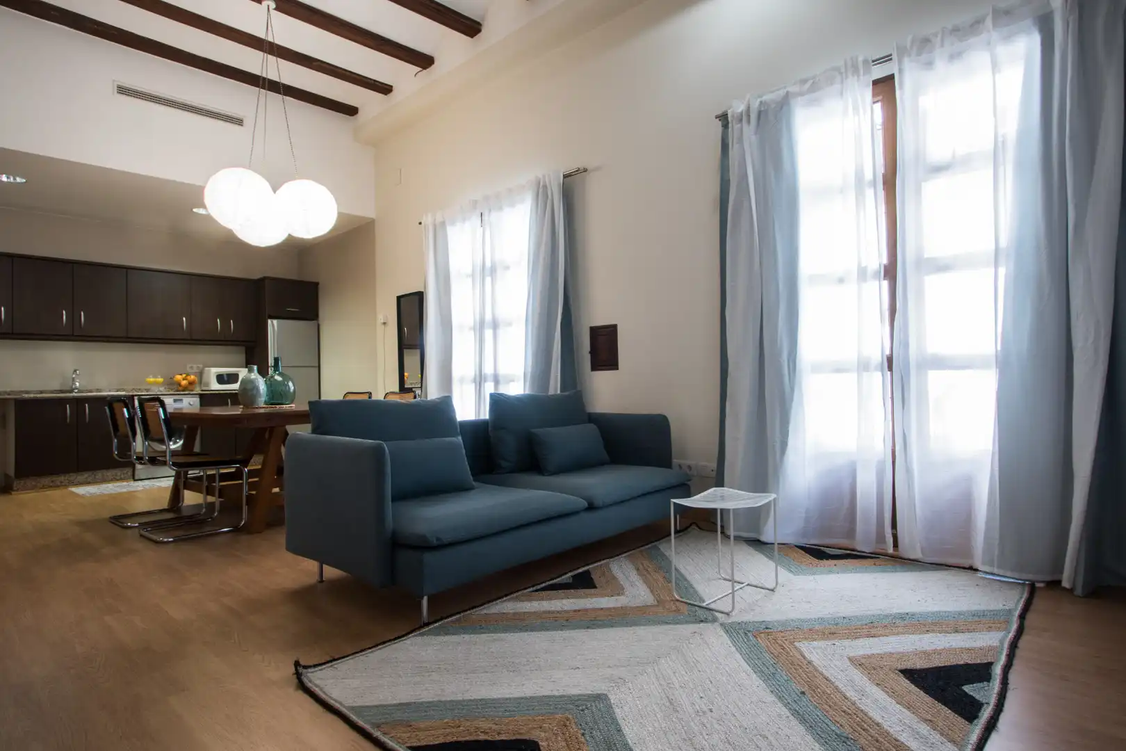 Sala de estar de Loft de alquiler en Valencia con Aire acondicionado, Calefacción y Parquet