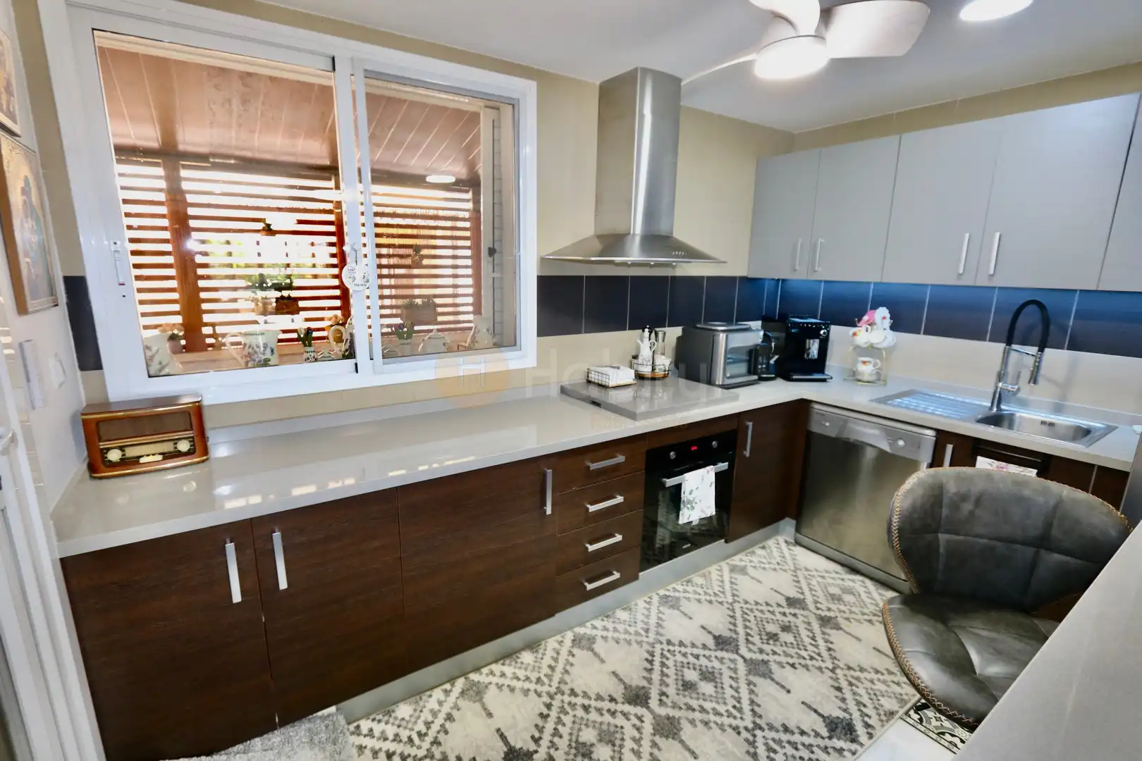 Cocina de Planta baja en venta en Fuente Álamo de Murcia con Aire acondicionado, Calefacción y Jardín privado