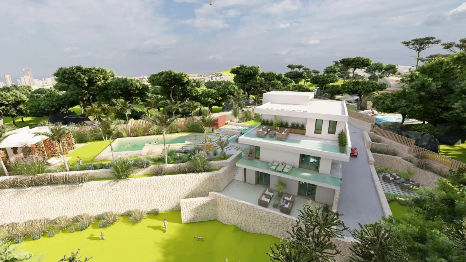 Garden of Houses for sale in Benidorm  with Air Conditioner, Private garden and Terrace