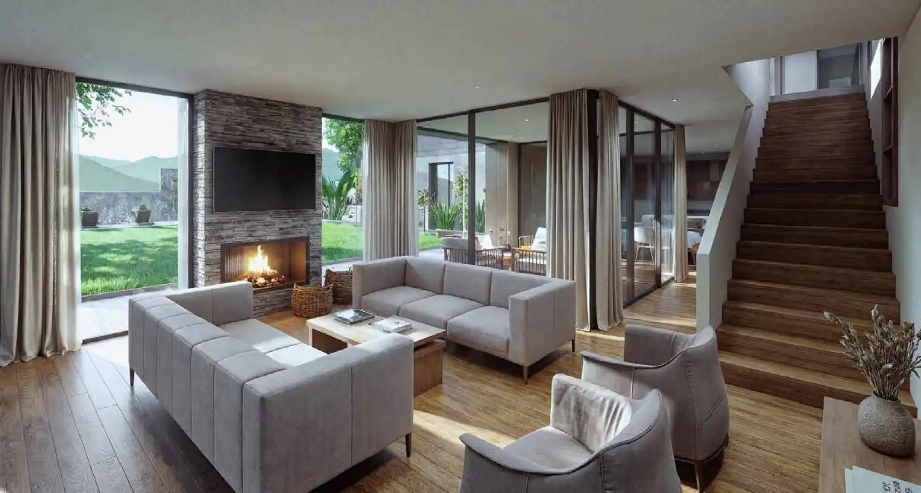 Wohnzimmer von Haus oder Chalet zum Verkauf in Palazuelos de Eresma mit Heizung, Privatgarten und Abstellraum