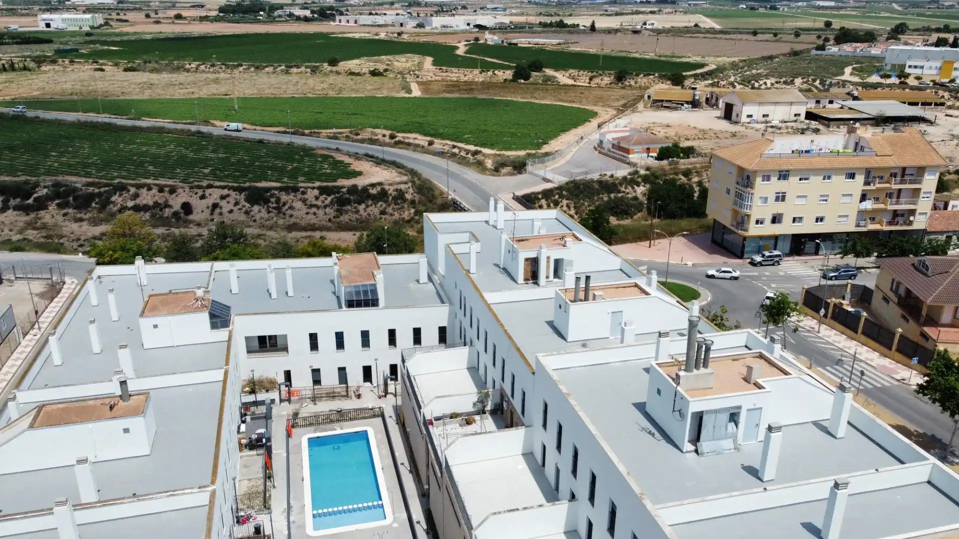 Vista exterior de Planta baja en venta en Fuente Álamo de Murcia con Aire acondicionado, Jardín privado y Terraza