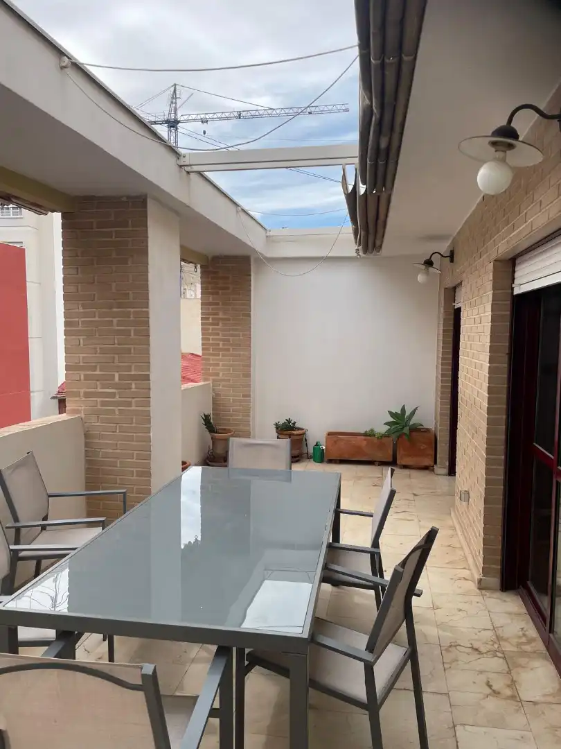 Terrace of Attic for rent in Alicante / Alacant  with Air Conditioner, Terrace and Furnished