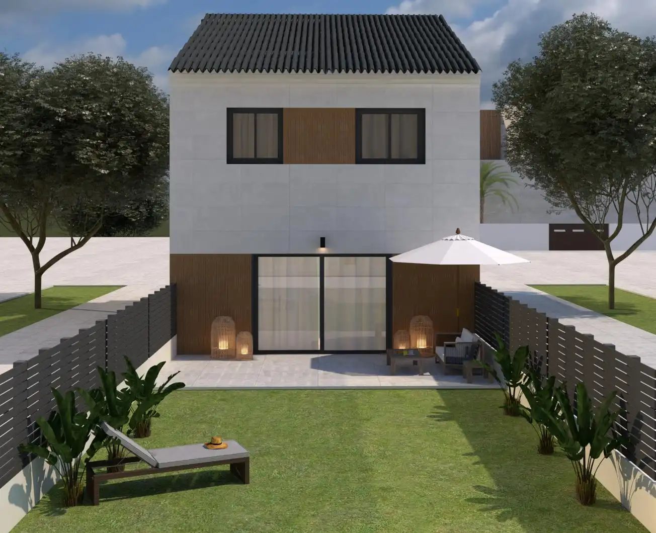 Jardín de Casa adosada en venta en Navalcarnero