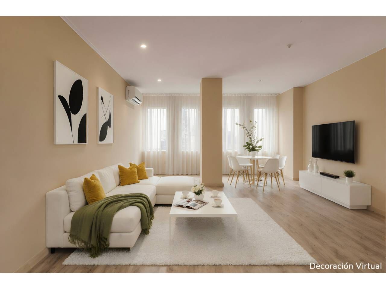 Sala de estar de Piso en venta en  Valencia Capital con Aire acondicionado y Balcón
