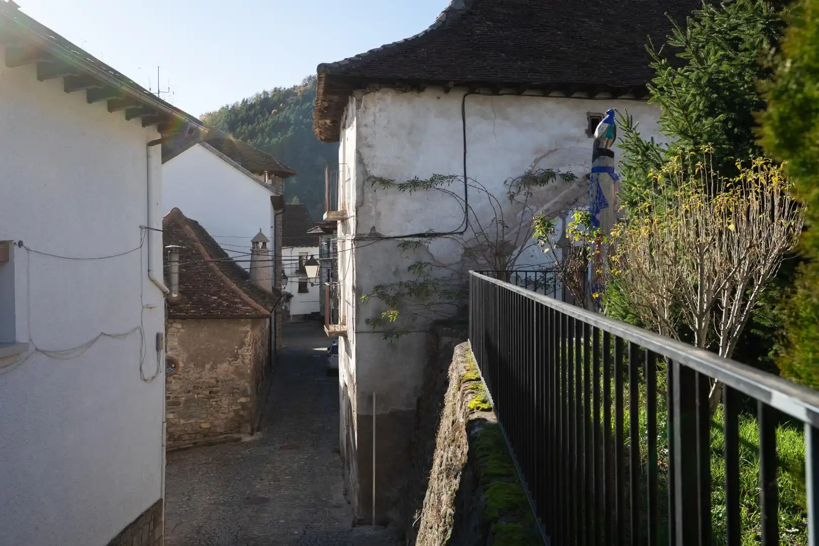 Vista exterior de Finca rústica en venda en Valle de Hecho amb Jardí privat
