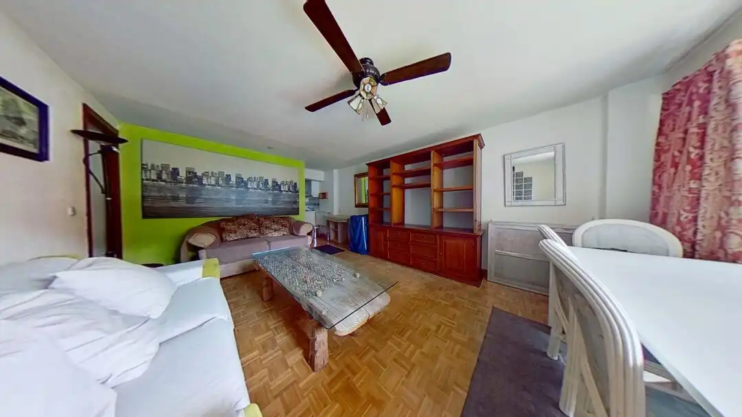 Living room of Flat for rent in Madrid  with Heating, Private garden and Swimming Pool