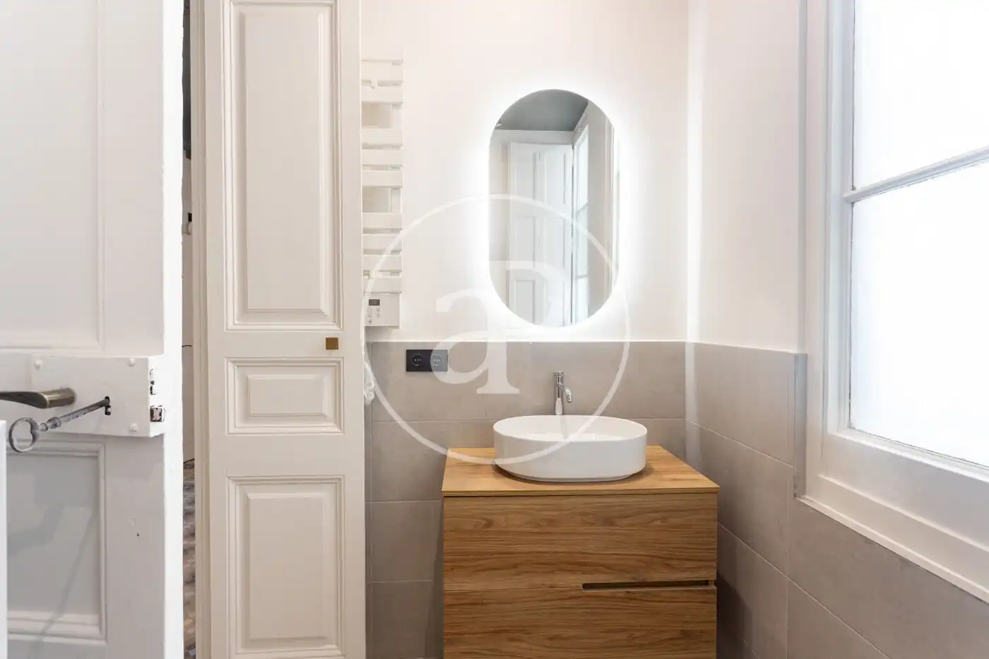 Baño de Piso de alquiler en Barcelona con Aire acondicionado, Calefacción y Terraza