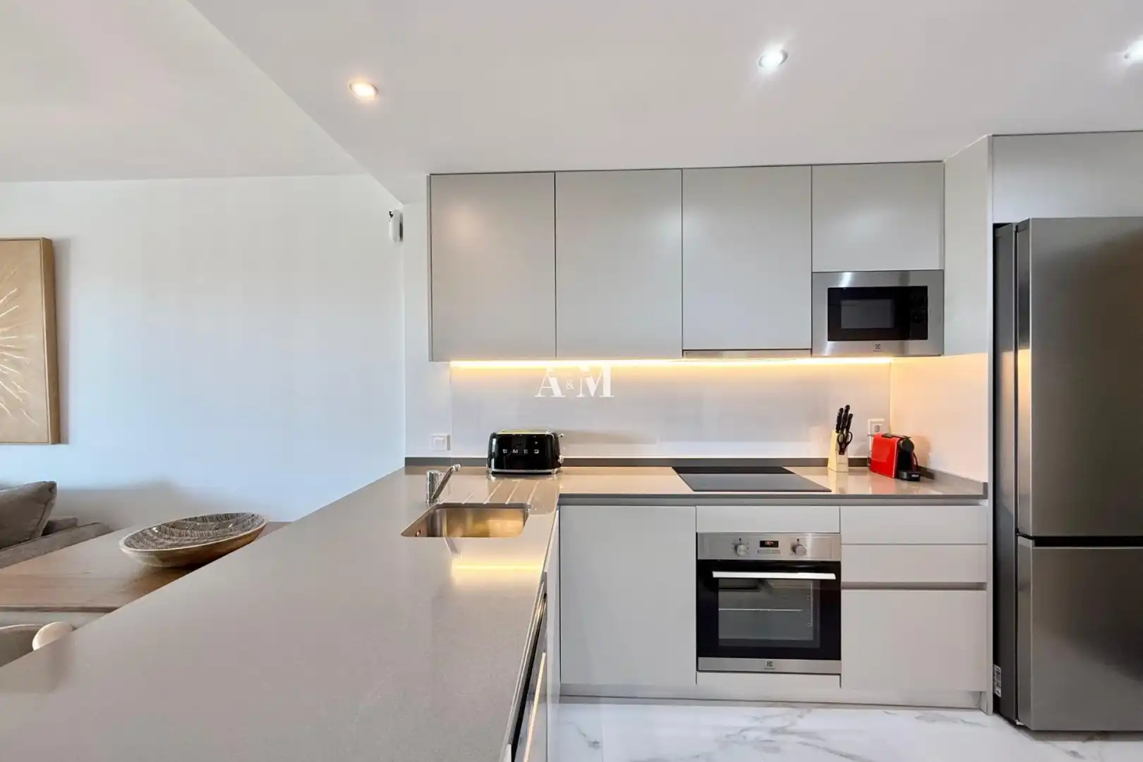 Cocina de Piso de alquiler en Torrevieja con Aire acondicionado, Calefacción y Terraza