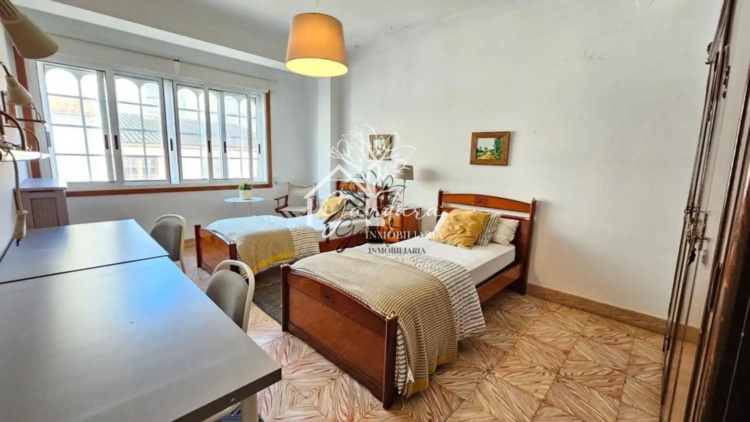 Bedroom of Flat for rent in Ferrol  with Heating, Furnished and Oven