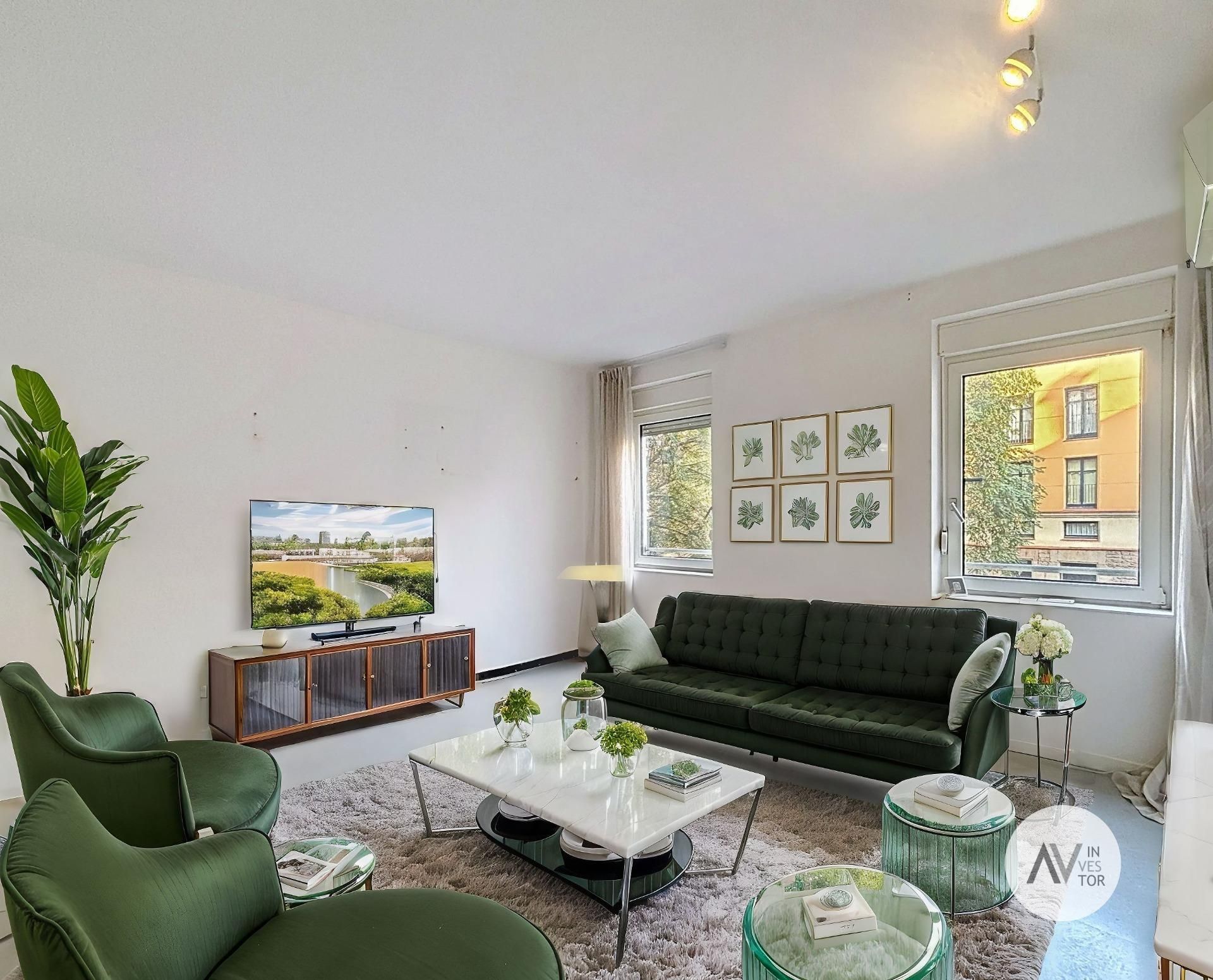 Sala d'estar de Apartament en venda en  Barcelona Capital amb Aire condicionat, Calefacció i Terrassa