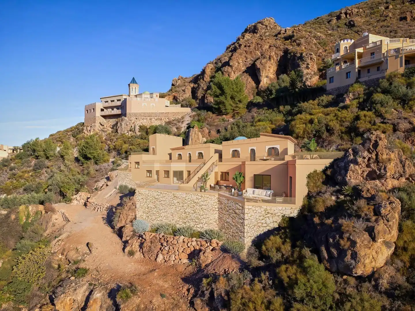Vista exterior de Casa o xalet en venda en Turre amb Aire condicionat, Terrassa i Piscina