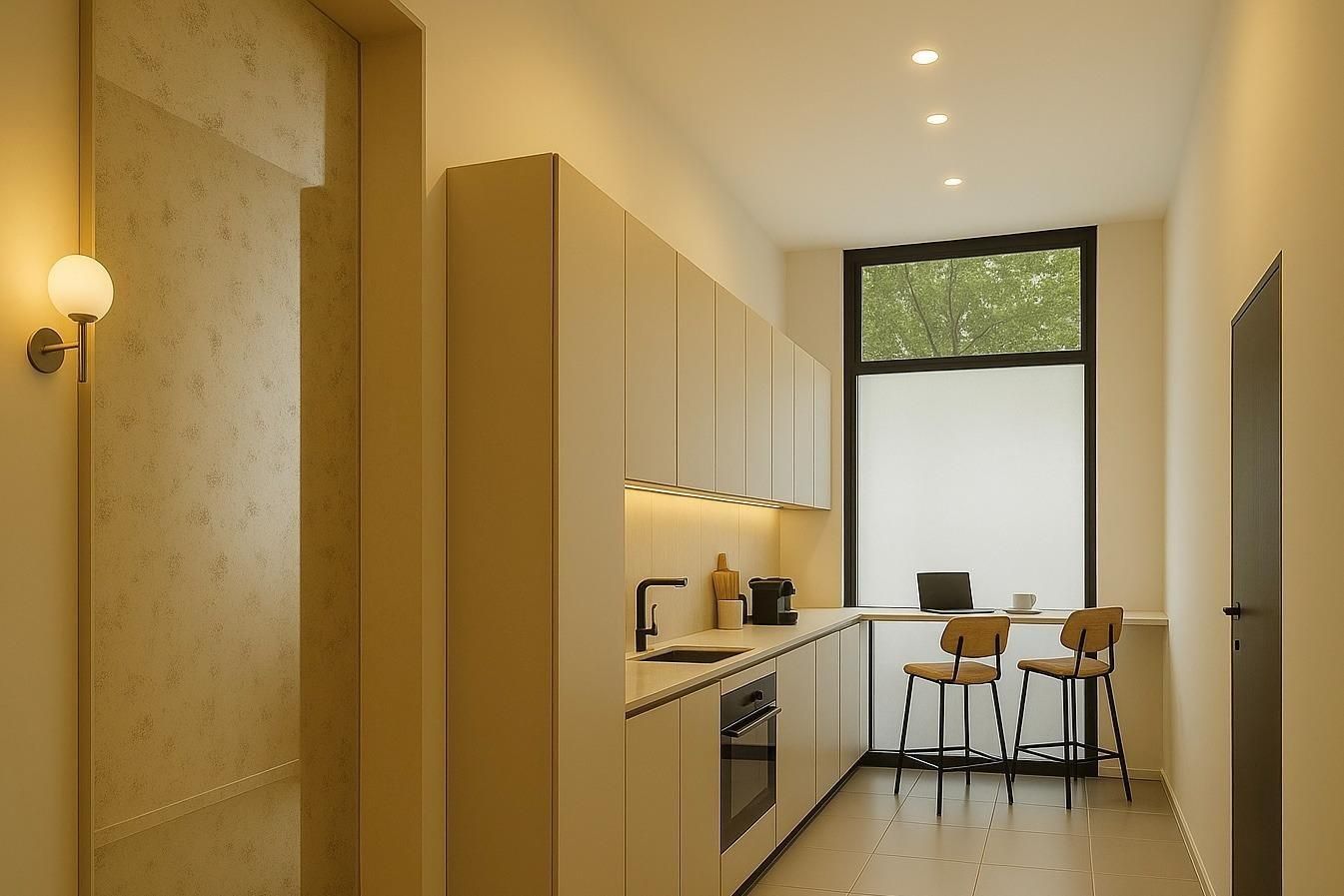 Cuina de Apartament de lloguer en  Madrid Capital amb Calefacció
