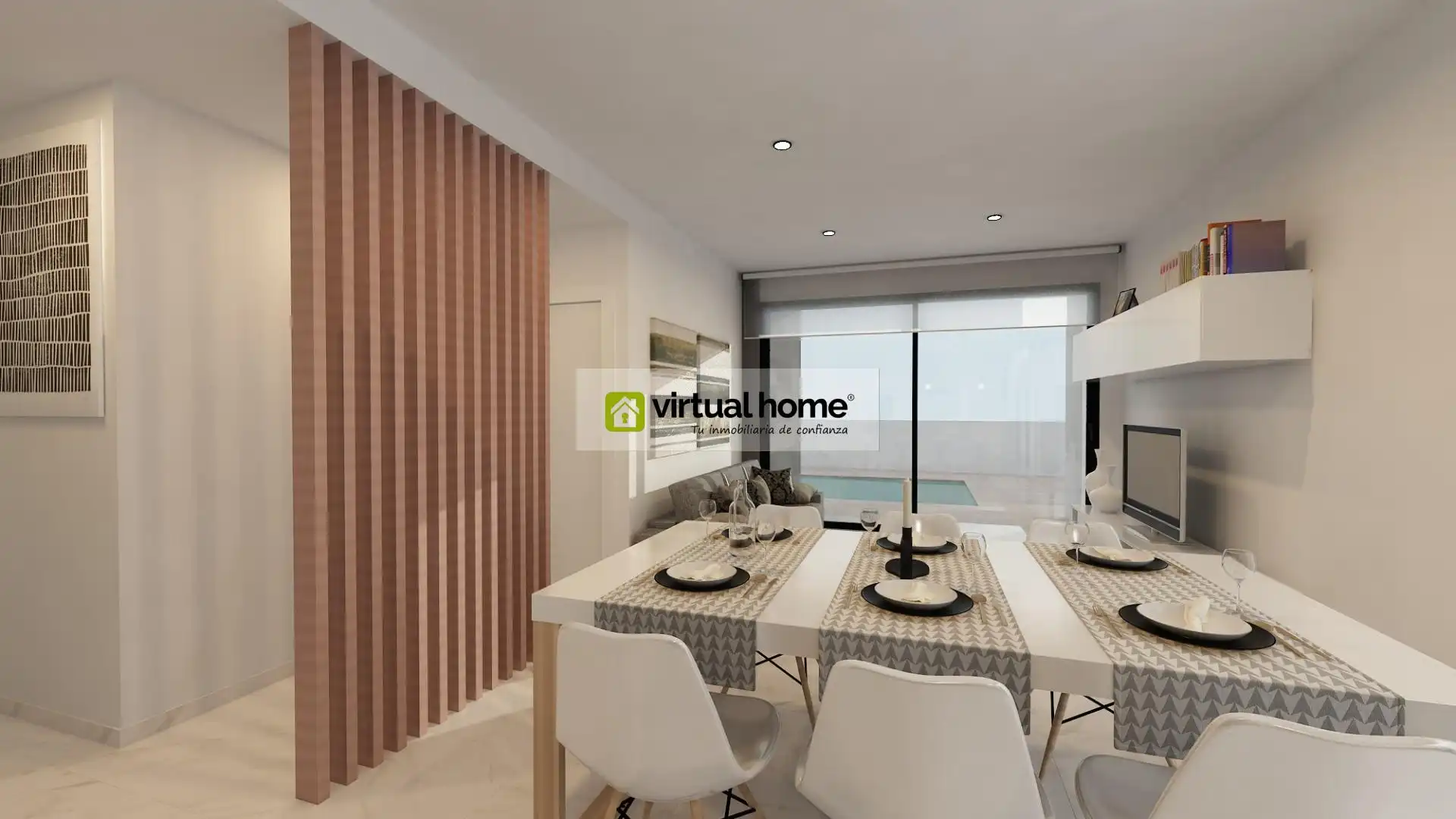 Menjador de Casa o xalet en venda en La Nucia amb Aire condicionat, Parquet i Terrassa