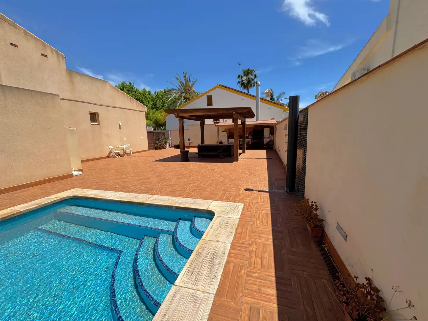 Vista exterior de Casa o xalet en venda en San Javier amb Aire condicionat, Jardí privat i Terrassa