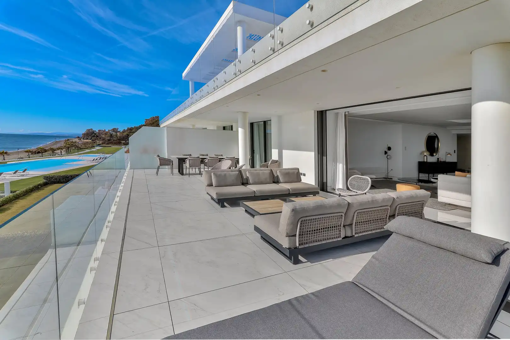 Terraza de Apartamento en venta en Estepona con Aire acondicionado, Calefacción y Parquet
