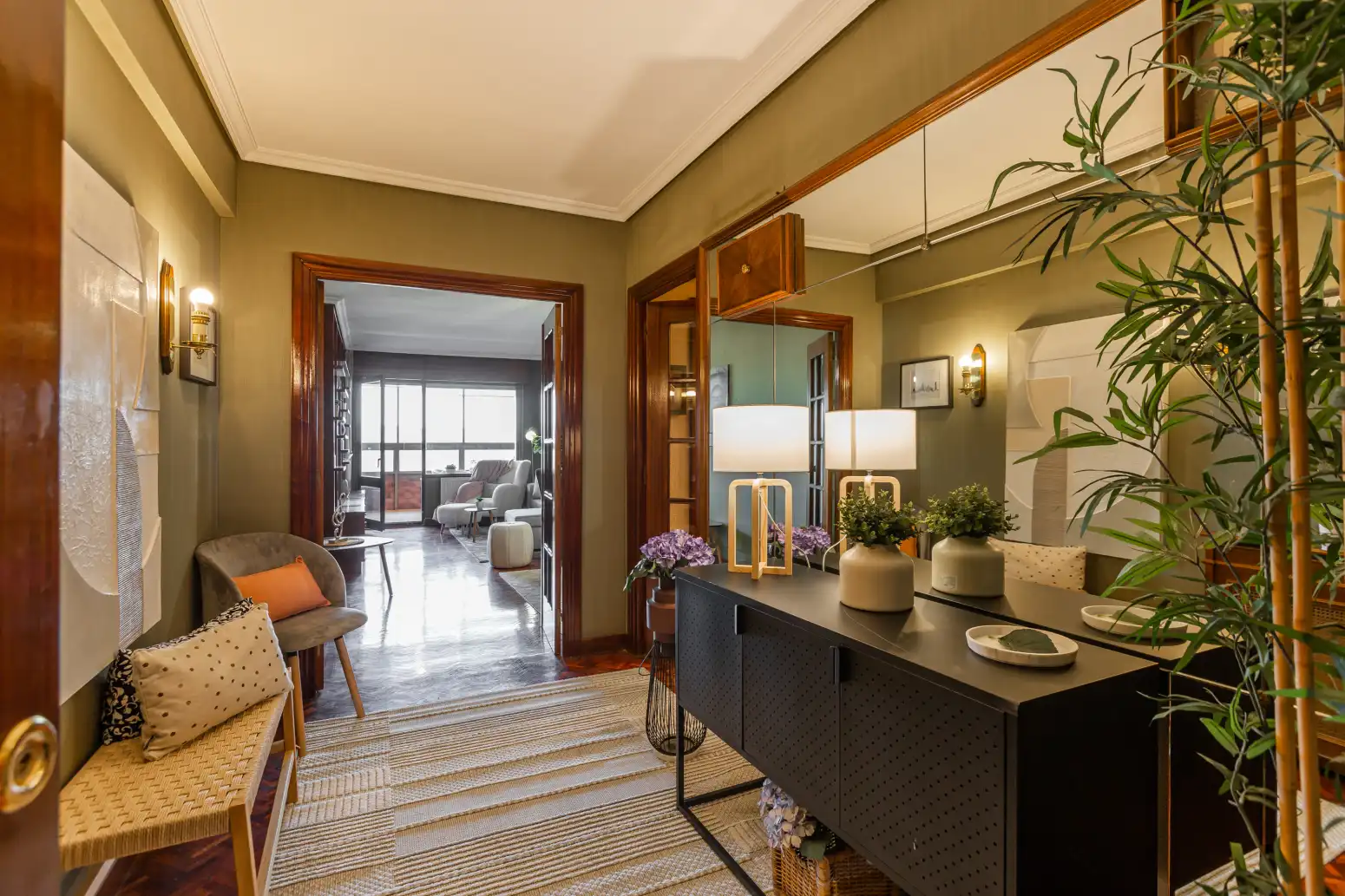 Sala de estar de Ático en venta en  Pamplona / Iruña con Parquet y Terraza