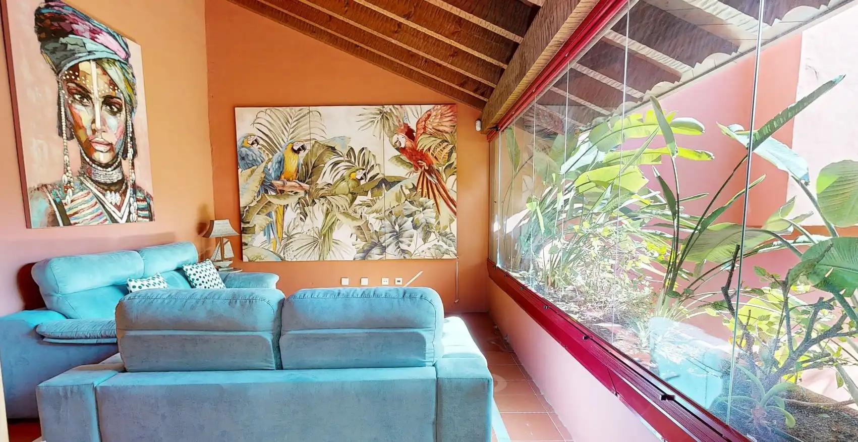 Wohnzimmer von Wohnung zum Verkauf in Marbella mit Heizung, Privatgarten und Terrasse