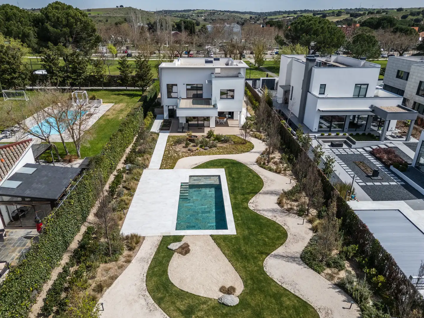 Swimming pool of Houses for sale in Villanueva de la Cañada  with Air Conditioner, Heating and Private garden