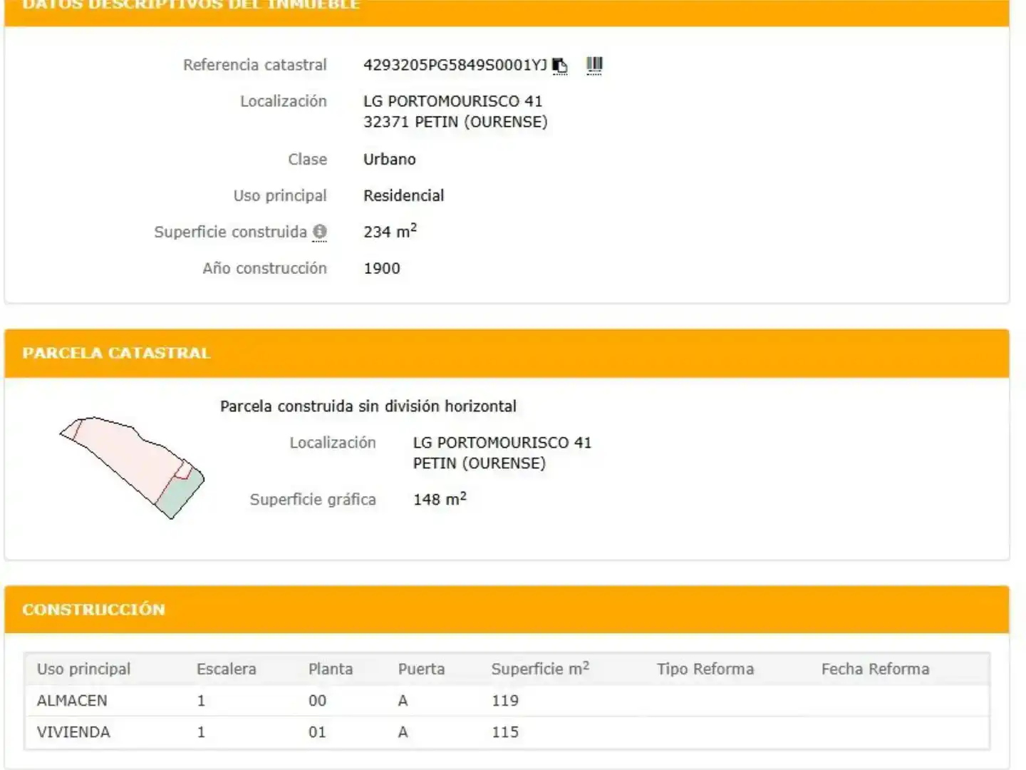 Aparcament de Casa adosada en venda en Petín amb Moblat
