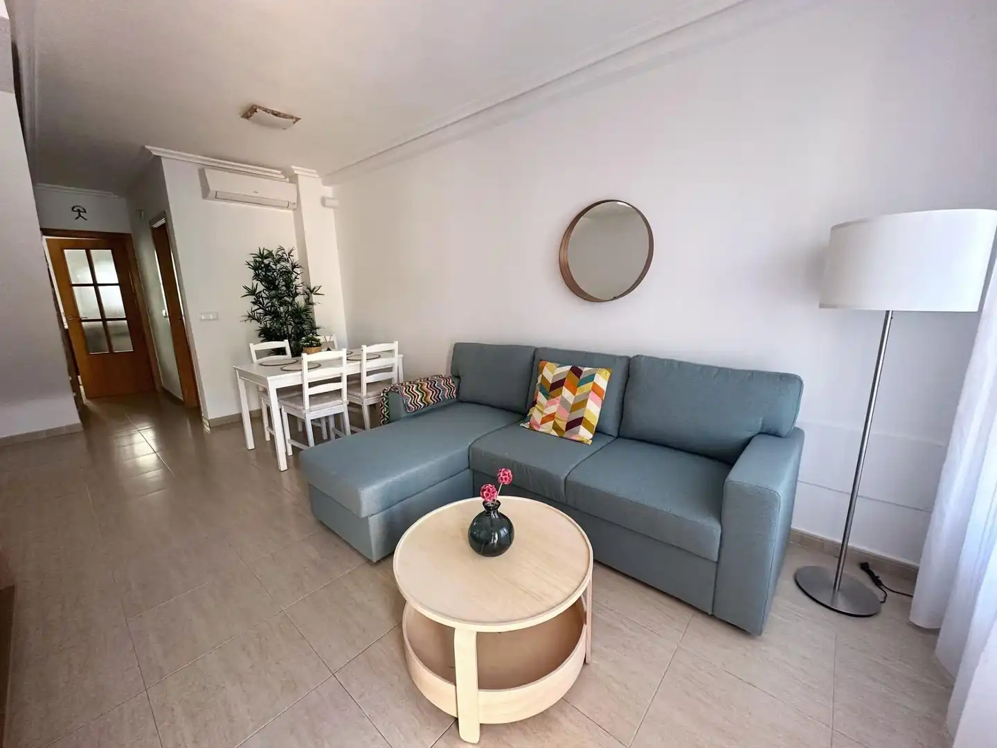Wohnzimmer von Maisonette zur Miete in Pulpí mit Klimaanlage und Gemeinschaftspool