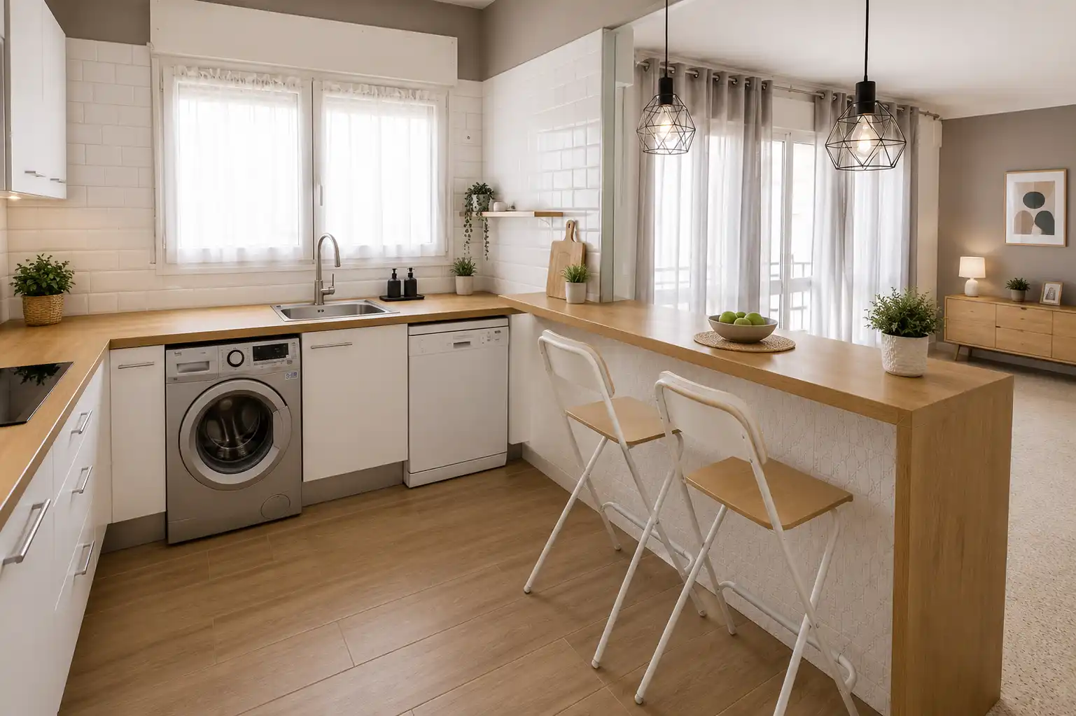 Kitchen of Flat for rent in Terrassa  with Heating, Terrace and Oven