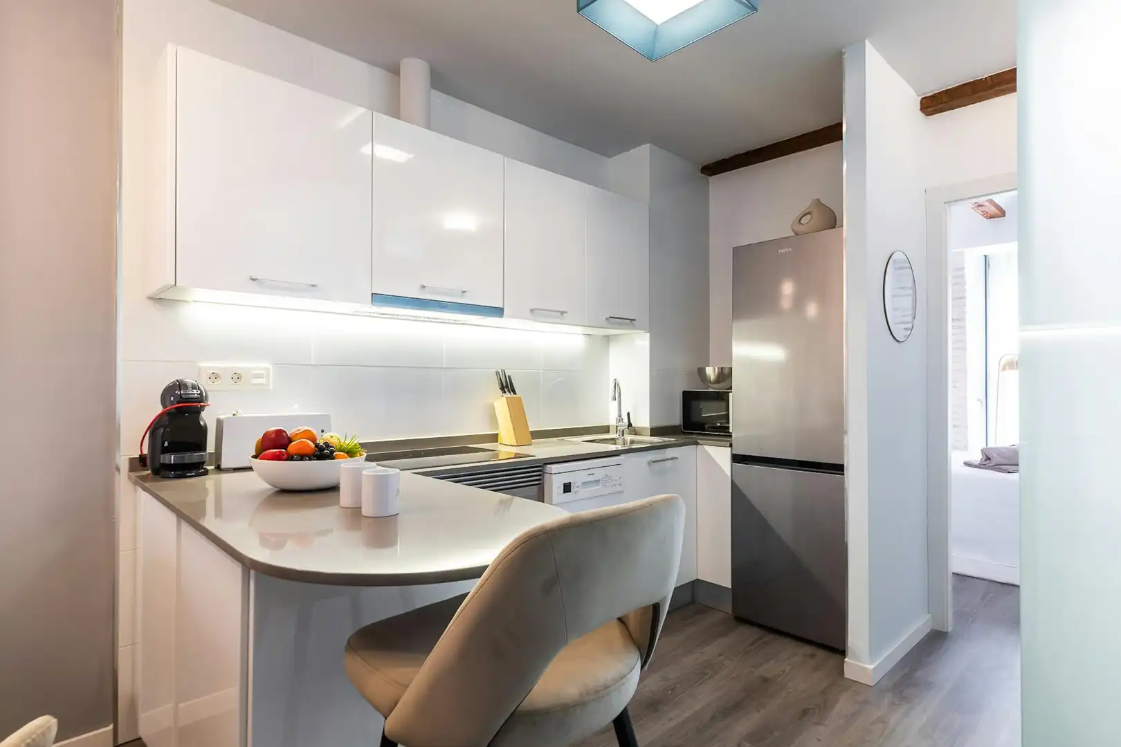 Kitchen of Flat for rent in Valencia  with Air Conditioner, Heating and Furnished