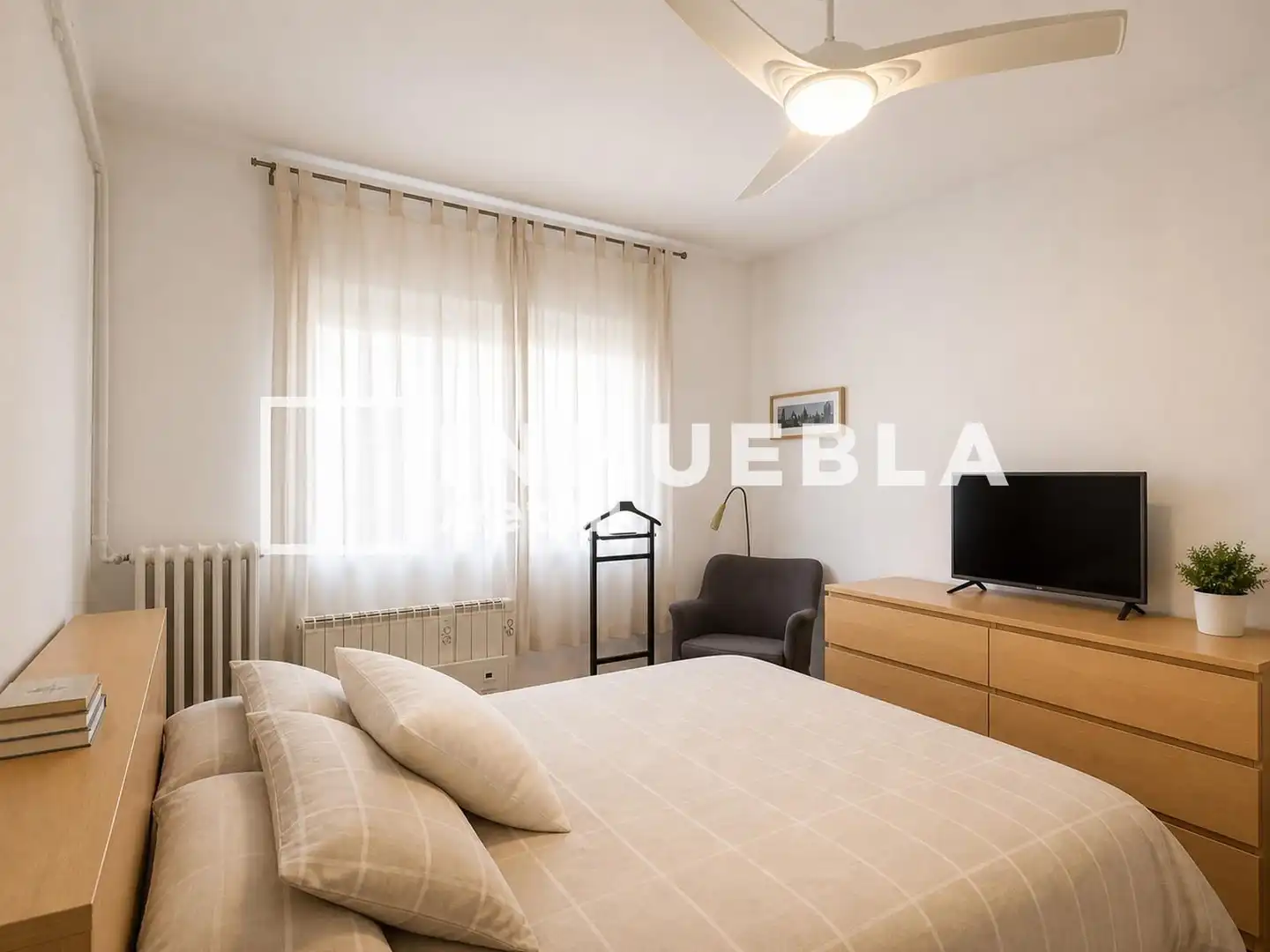 Schlafzimmer von Wohnung zum Verkauf in Barcelona mit Heizung, Parkett und Terrasse