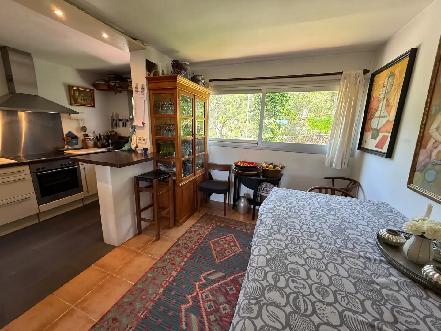 Schlafzimmer von Dachboden zum Verkauf in Santa Eulària des Riu mit Klimaanlage, Heizung und Terrasse