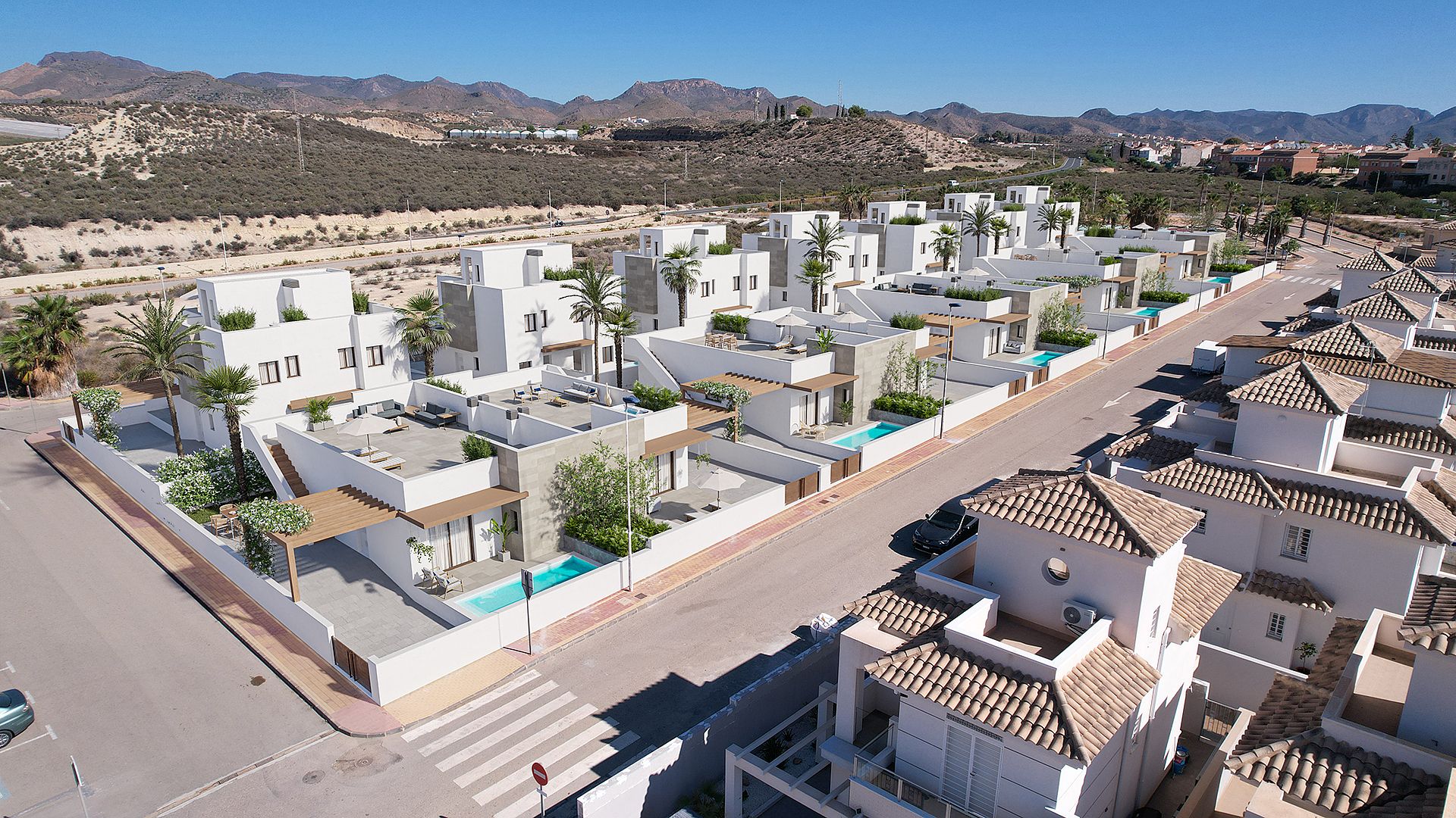Exterior view of House or chalet for sale in Mazarrón  with Air Conditioner, Private garden and Terrace