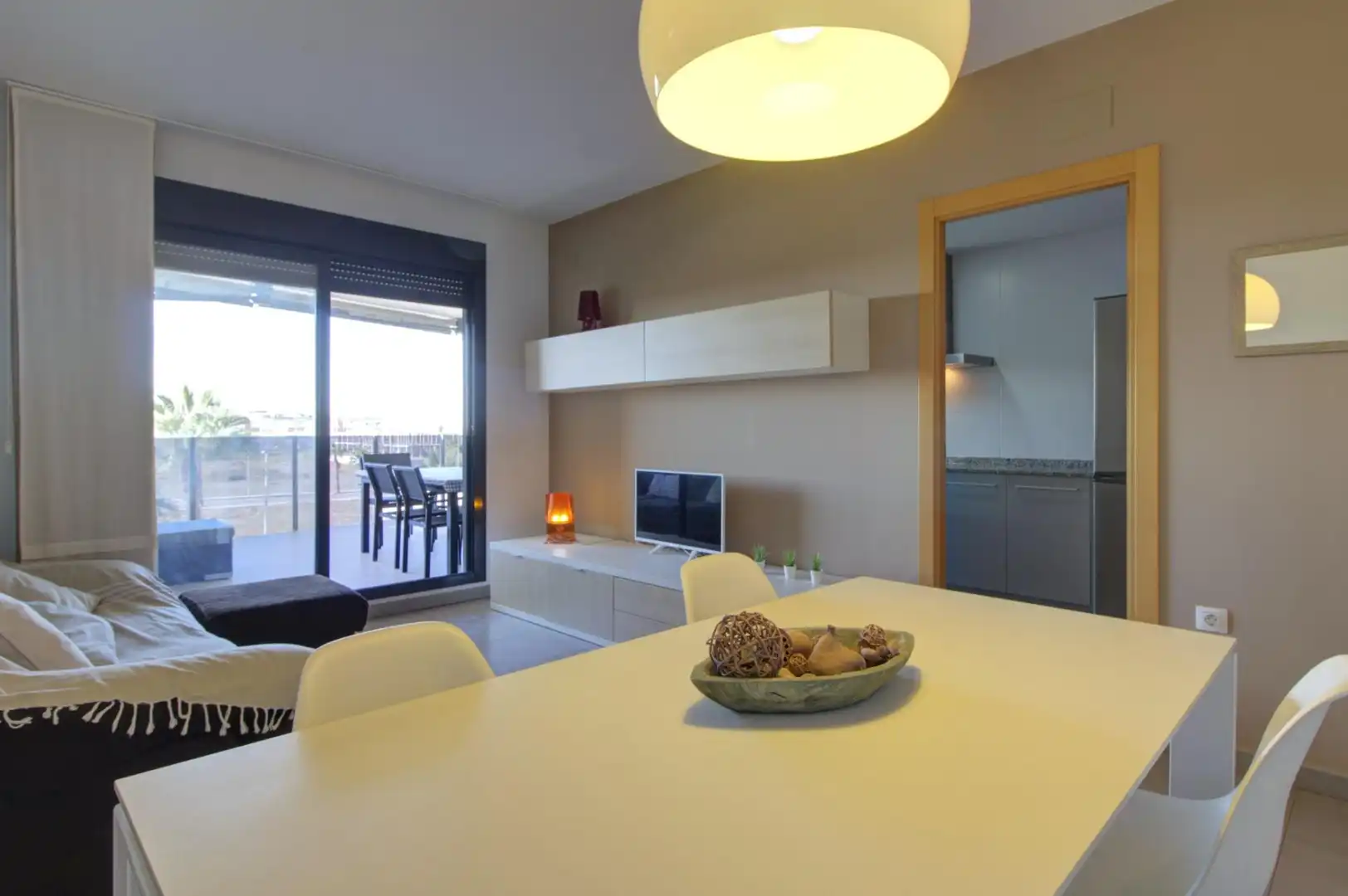 Wohnzimmer von Wohnungen zur Miete in Almenara mit Klimaanlage, Privatgarten und Terrasse