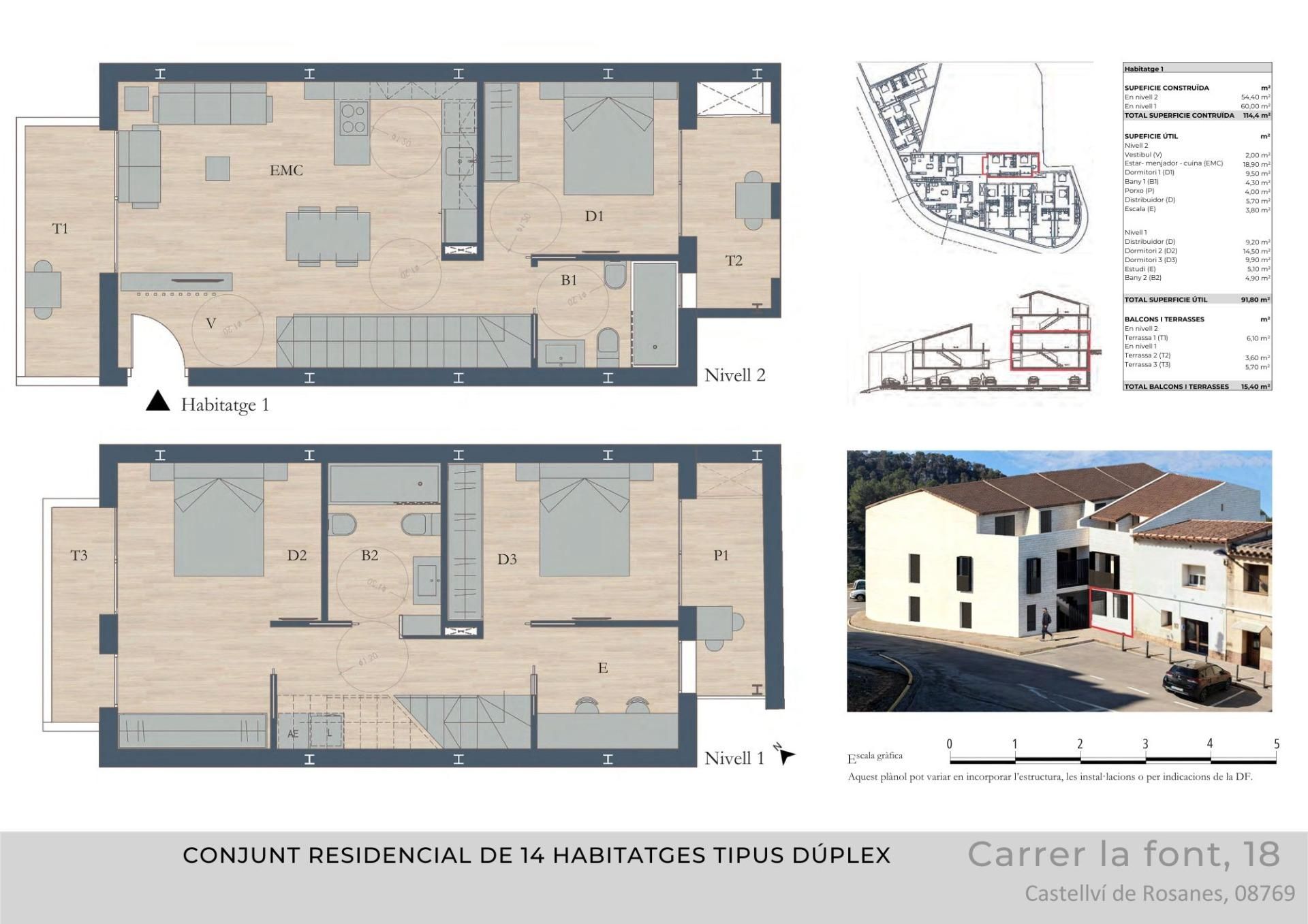 Maisonette zum verkauf in Castellví de Rosanes mit Heizung und Terrasse