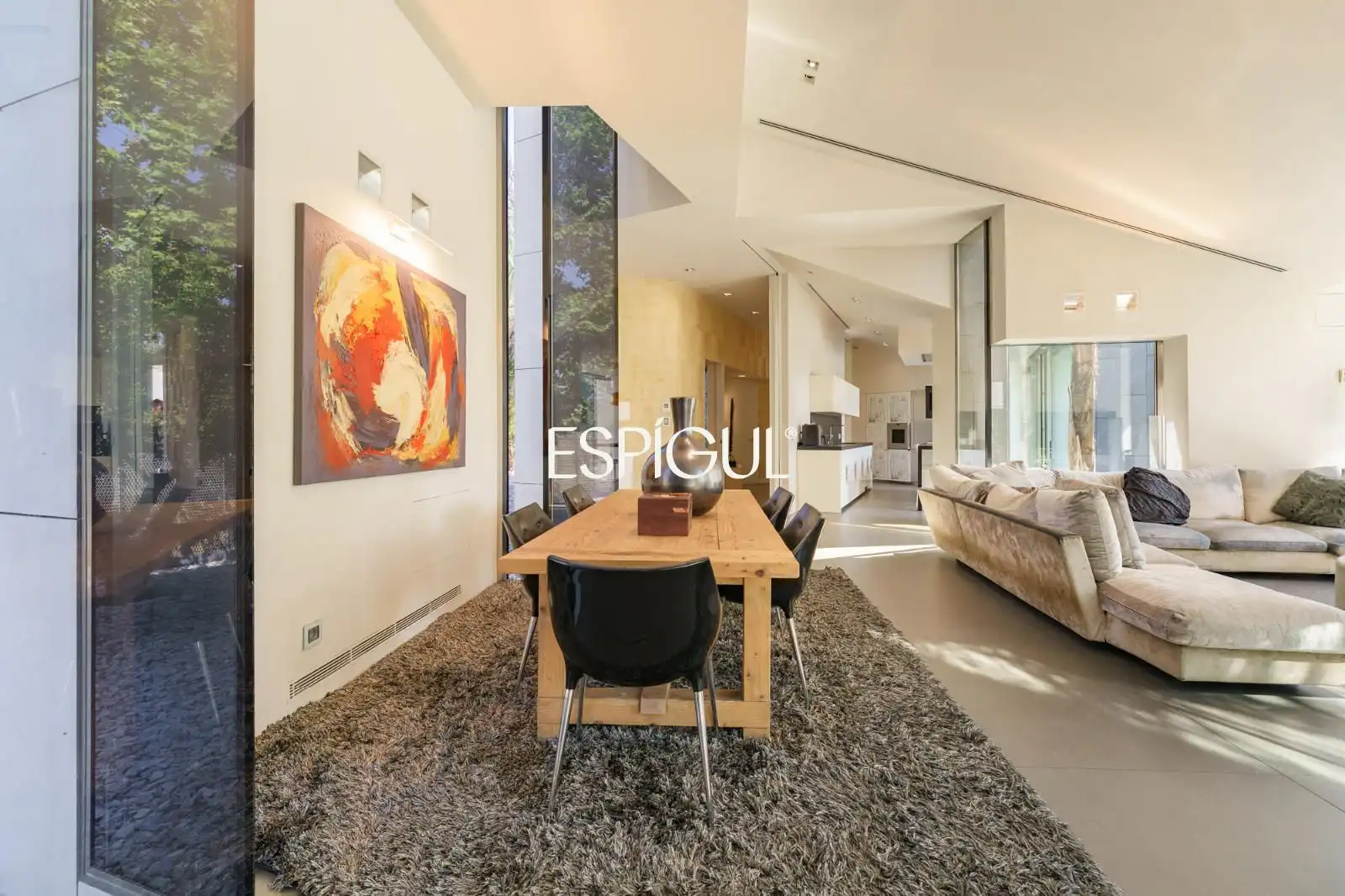 Sala d'estar de Casa o xalet en venda en Sant Cugat del Vallès amb Aire condicionat, Calefacció i Terrassa