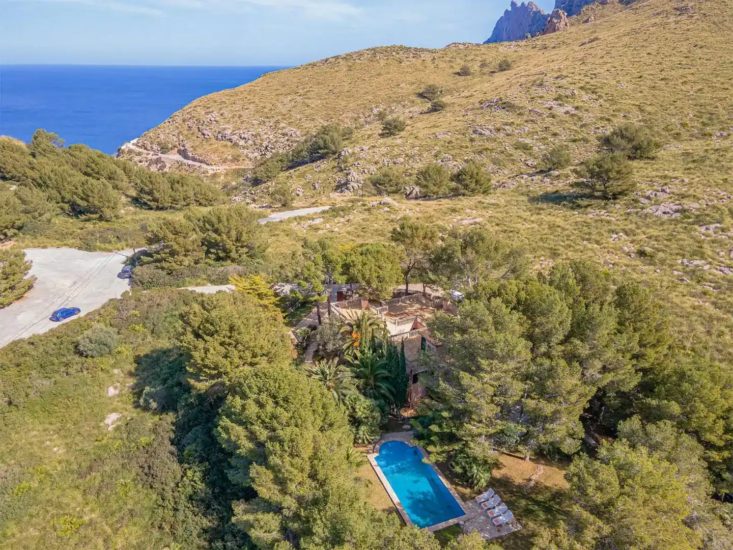 Jardí de Casa o xalet de lloguer en Pollença amb Aire condicionat, Jardí privat i Piscina