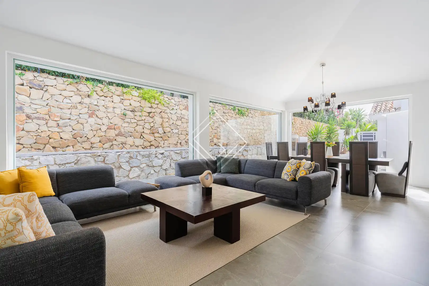 Sala de estar de Casa o chalet de alquiler en Marbella con Aire acondicionado, Calefacción y Jardín privado