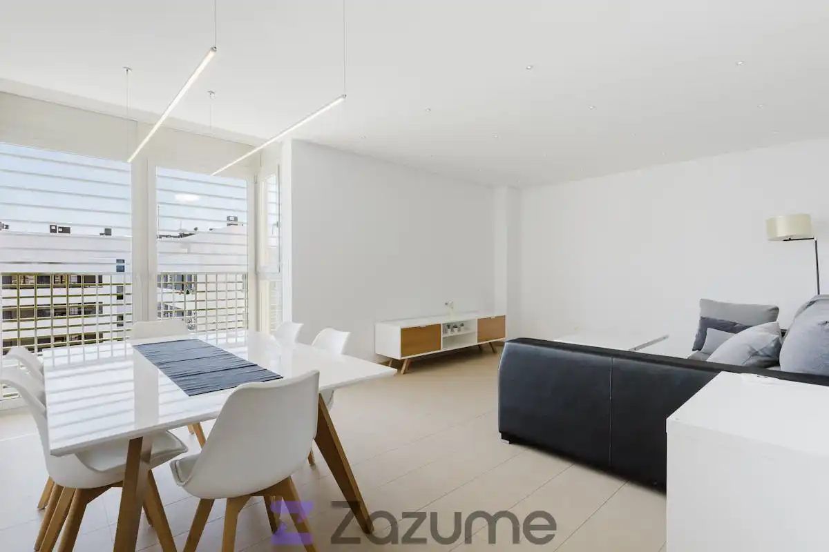Living room of Flat for rent in Madrid  with Air Conditioner, Heating and Private garden