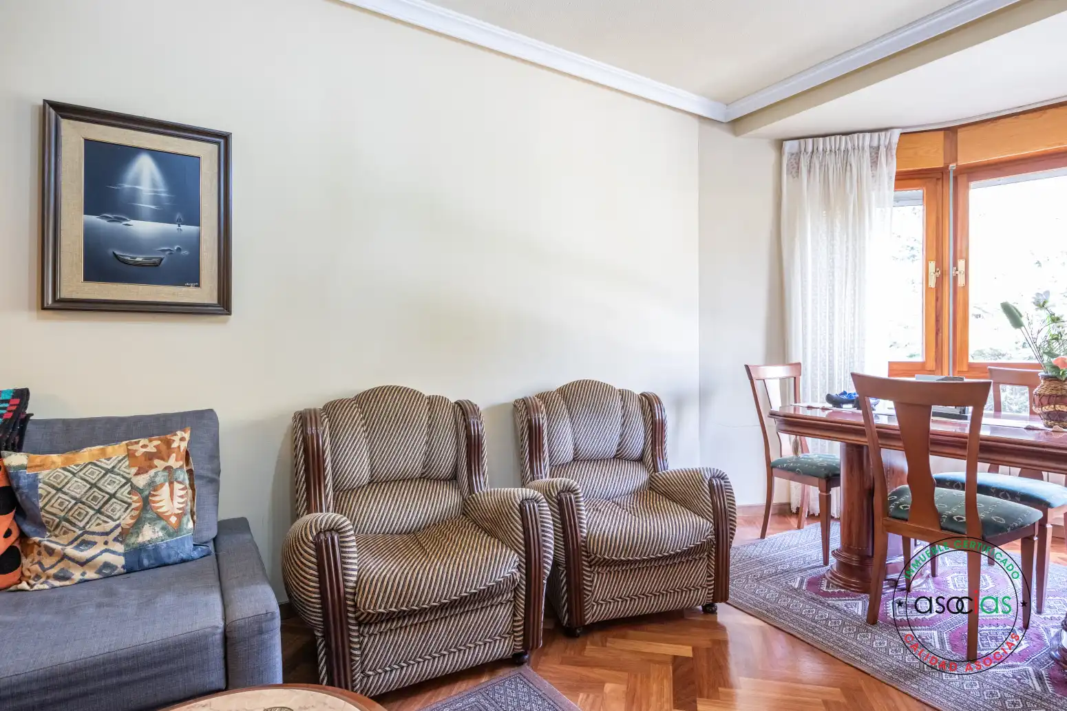 Living room of Flat for sale in Teverga  with Heating, Parquet flooring and Terrace