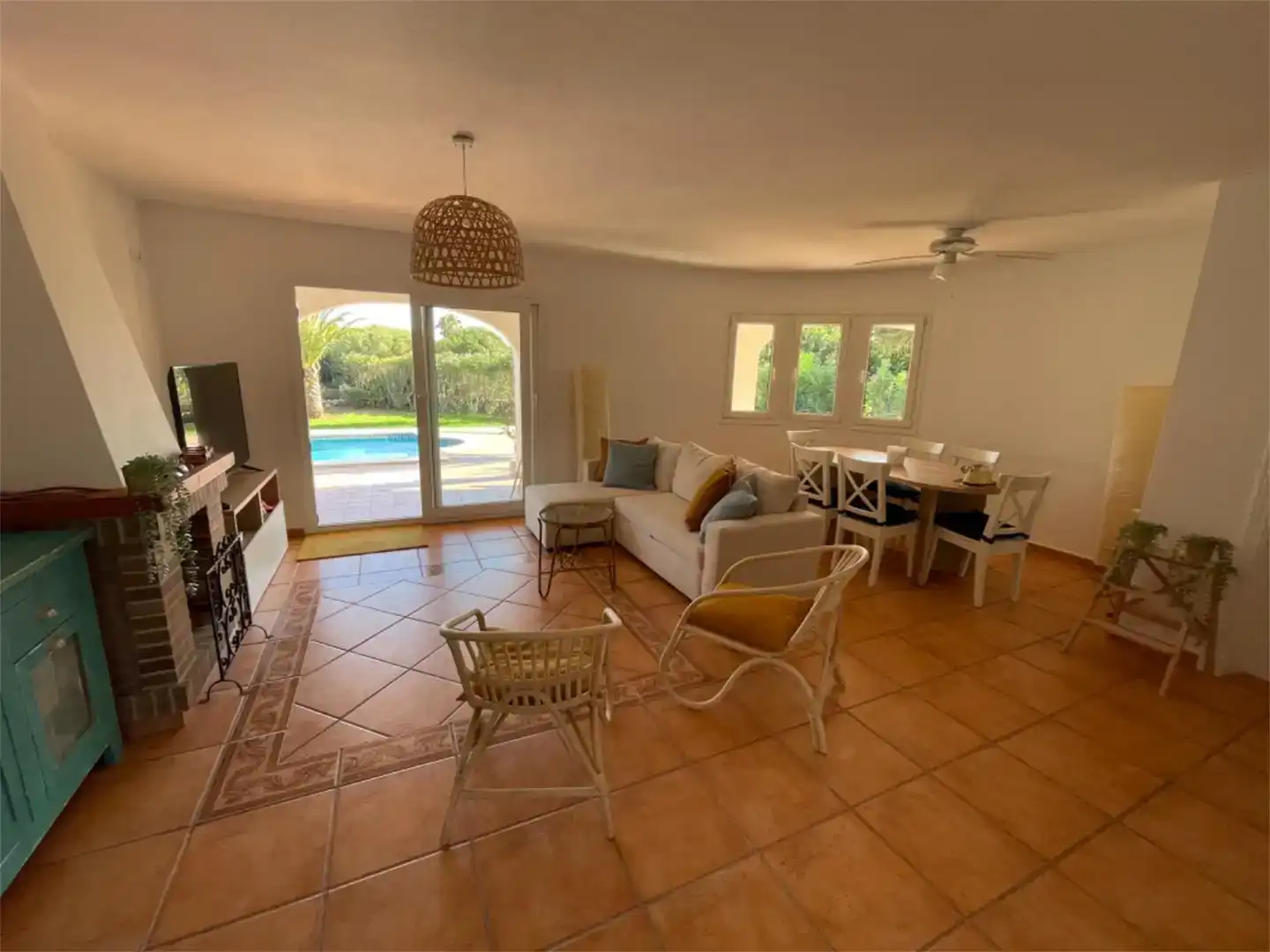 Sala de estar de Casa o chalet en venta en Sant Lluís con Piscina