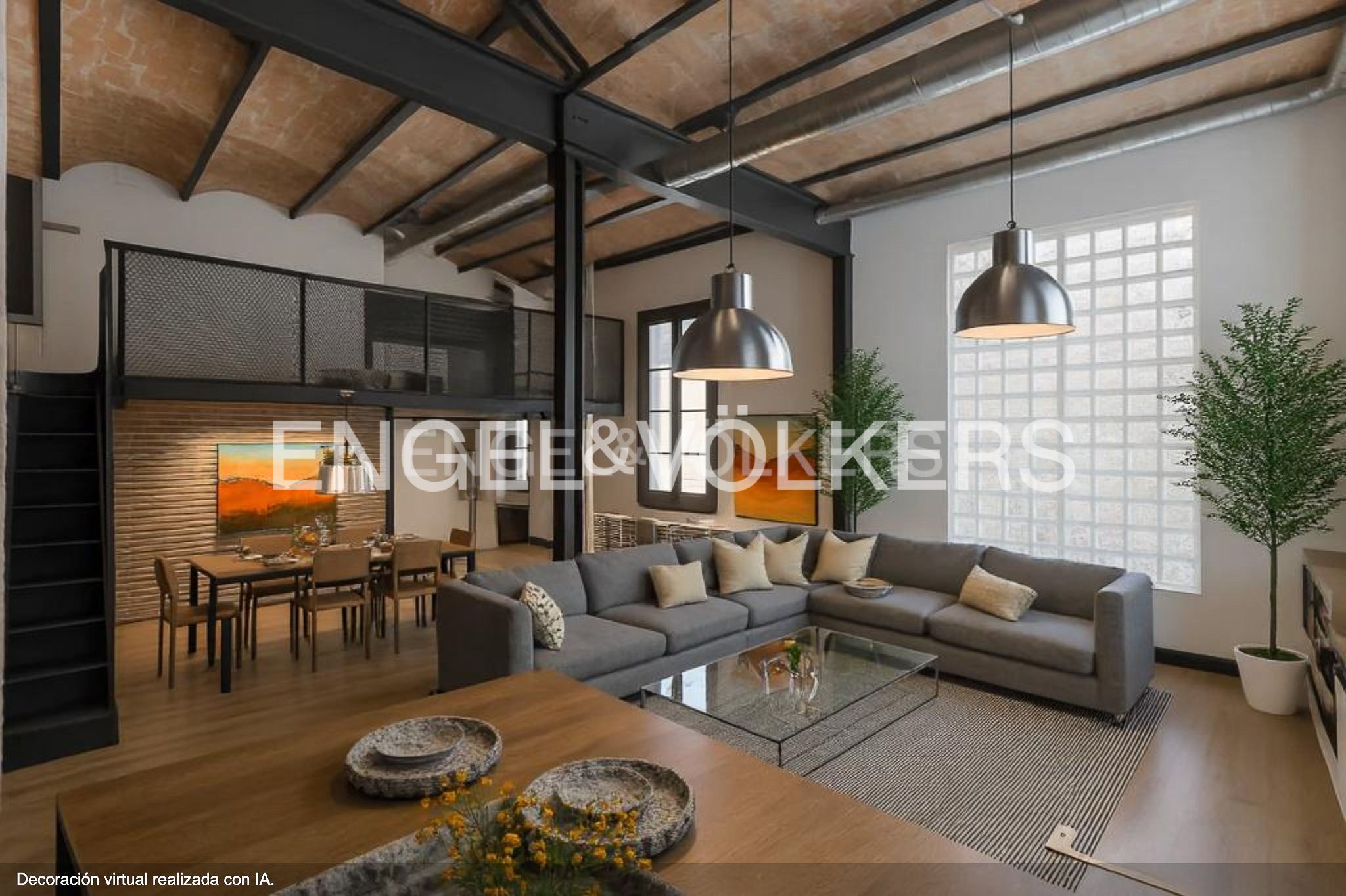 Living room of Loft for sale in  Barcelona Capital  with Heating