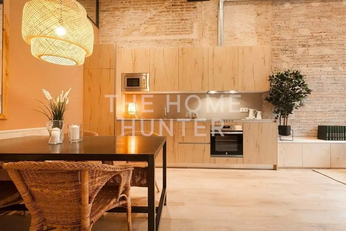 Küche von Wohnung zum Verkauf in Barcelona mit Heizung, Privatgarten und Terrasse