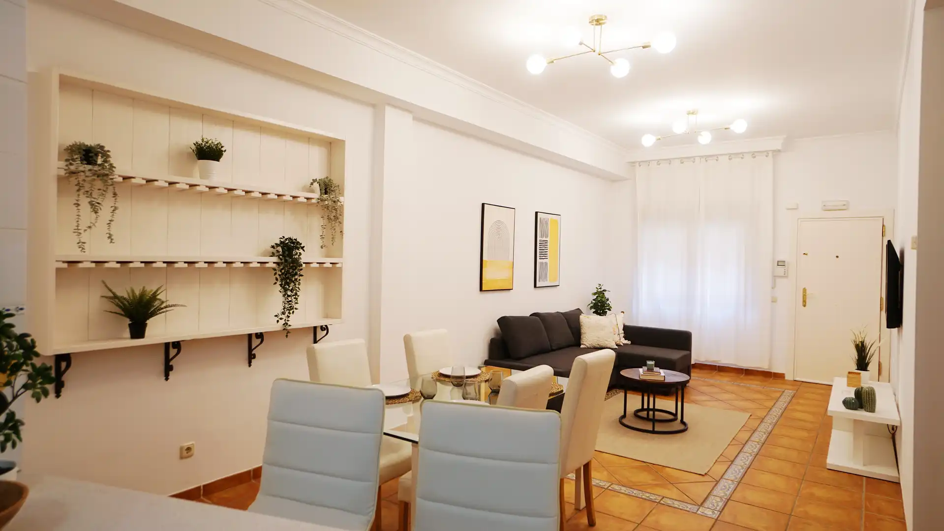 Sala d'estar de Apartament de lloguer en Benahavís amb Aire condicionat, Moblat i Forn