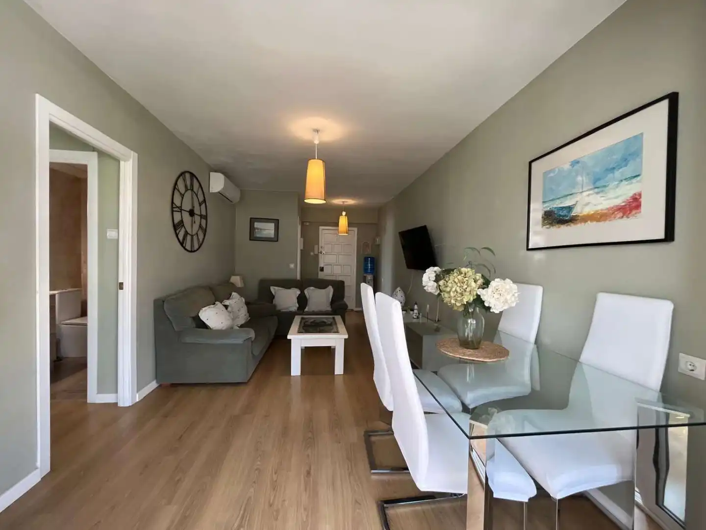 Living room of Flat for sale in Garrucha  with Air Conditioner, Terrace and Furnished