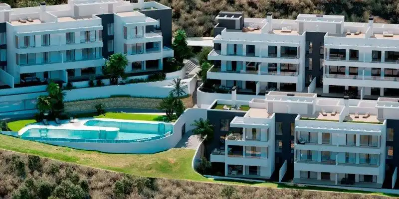 Exterior view of Flat for sale in Manilva  with Air Conditioner, Heating and Private garden