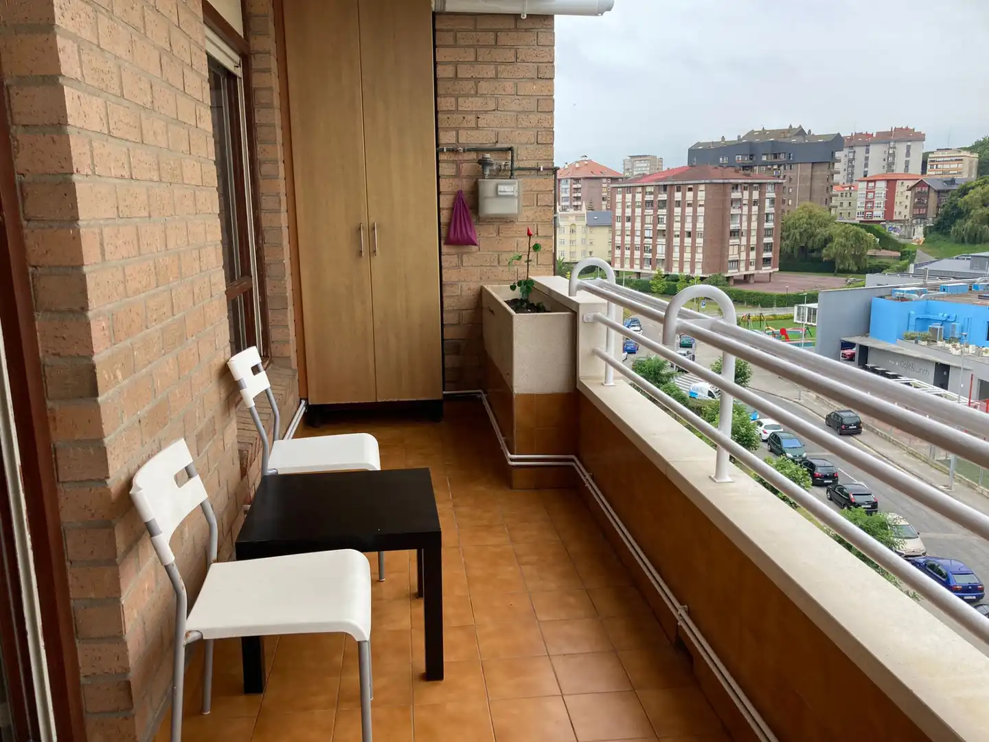 Terraza de Apartamento de alquiler en Santander con Parquet, Terraza y Amueblado