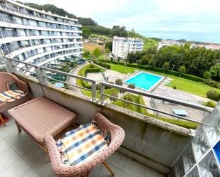 Terrace of Flat to rent in Castro-Urdiales  with Heating, Private garden and Parquet flooring