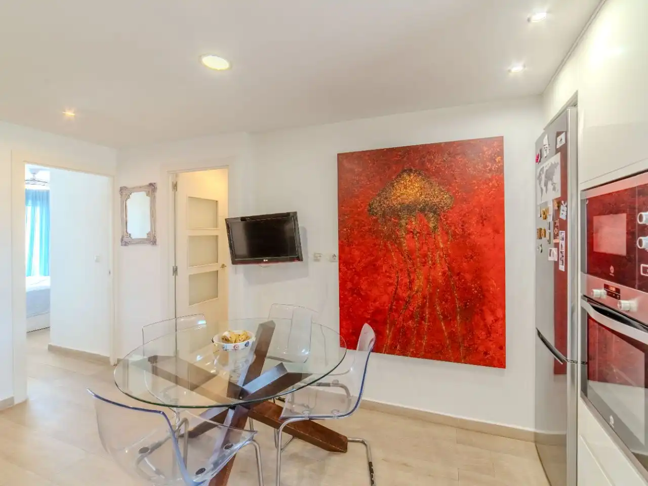 Dining room of Flat for sale in Málaga Capital  with Air Conditioner, Terrace and Balcony