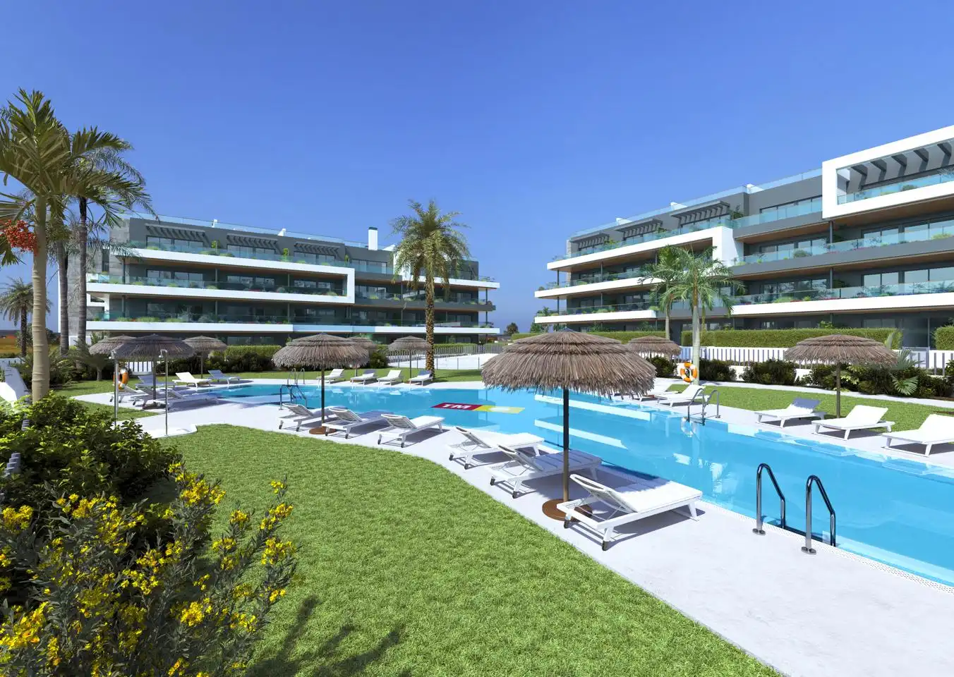 Außenansicht von Haus oder Chalet zum Verkauf in Torrevieja mit Klimaanlage, Privatgarten und Terrasse