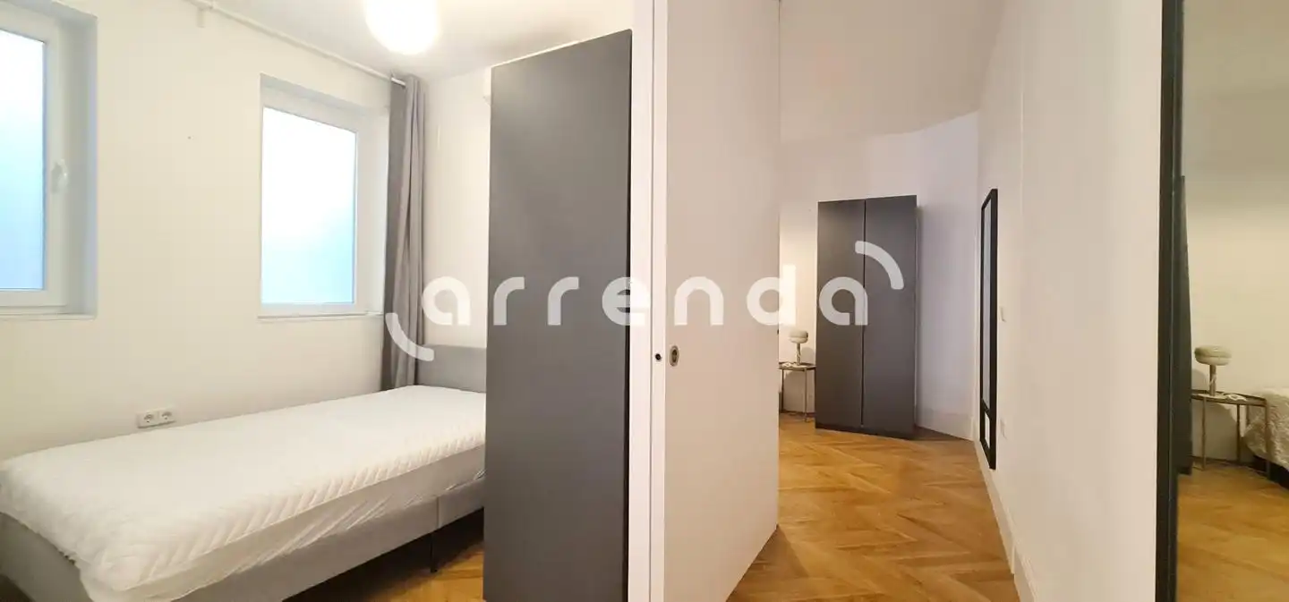 Schlafzimmer von Wohnung zur Miete in Madrid mit Klimaanlage und Möbliert